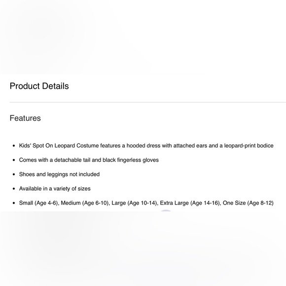 Girls Cat Costume - Picture 3 of 7